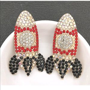GORGEOUS Big Rocket/Rocketship Earrings